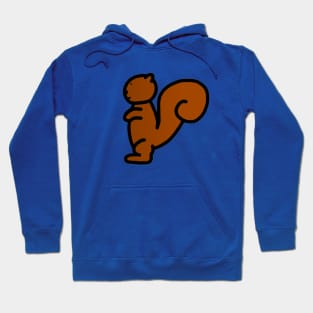 minimal squirrel (brown) Hoodie